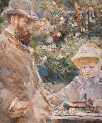 Detail of Manet and his daughter, Berthe Morisot
